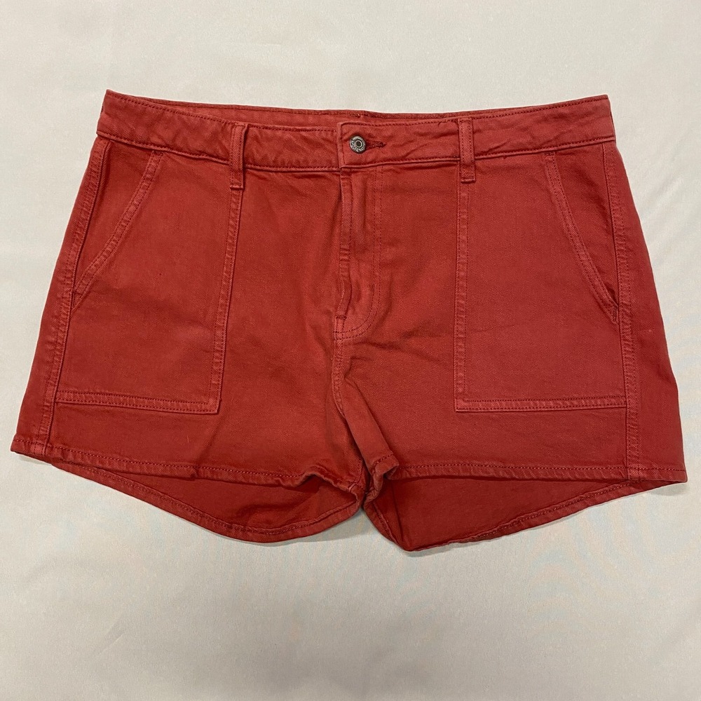 Old Navy Shorts High-Rise Secret-Smooth Large Pockets Women Sz 16 Burnt Orange